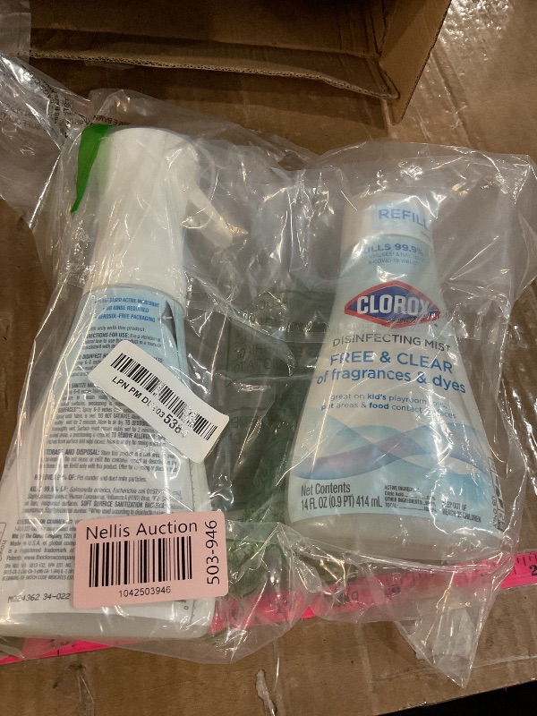 Photo 1 of (refill only)Clorox Free & Clear Disinfecting Mist, Household Essentials, 1 Spray Bottle and 1 Refill, 14 Fl Oz Each