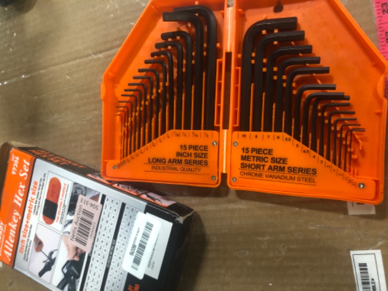 View 2 of HORUSDY 32-Piece Hex Key Set with Another Torque Handle, Allen Wrench Set Inch/Metric MM(0.7mm-10mm) SAE(0.028"-3/8)