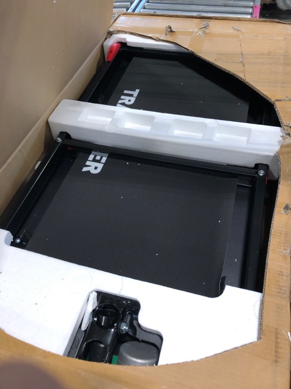 Photo 1 of TRAILVIBER Walking Pad Treadmill with 12% 9-Level Auto Incline, 450 lbs Capacity and RGB LED Screen Under Desk Treadmill with Auto Incline and Hiking Mode, Compact Treadmills for Home Small/Office