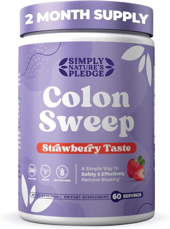 Photo 1 of ColonSweep - Psyllium Husk Powder Colon Cleanser, Vegan, Gluten-Free Fiber Supplement, Safe Colon Cleanse for Constipation Relief, Bloating Relief, and Colon Health EXP 10/25      