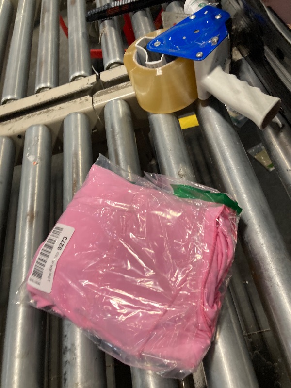 Photo 1 of ** HAS A HOLE **
Kaximil Women's Square Neck Ruffle Hem Mini Dress Ruched Waist Short Party Dresses, Small, Pink