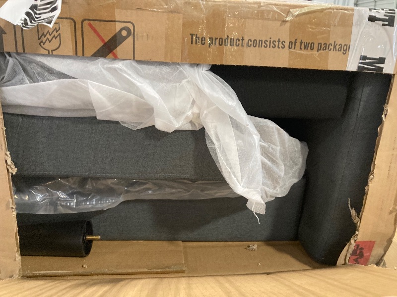 Photo 1 of  *** USED *** Pterying 4 Seat Convertible Sectional Couch L-Shaped Sofa with Double Chaise Lounges, Oversized Design, Perfect for Living Room, Dark Gray