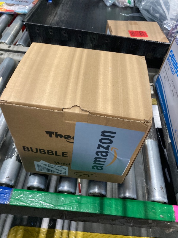 Photo 1 of Theefun Bubble Machine: Remote Control 750ML Metal Bubble Blower Machine with High Output, Plug-in Automatic Bubble Maker Bubble Toys for Parties Wedding Birthday Indoor Outdoor Use with AC Adapter