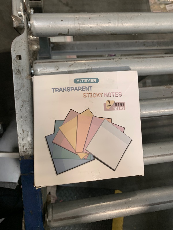 Photo 1 of [1000 Sheets] Clear Sticky Notes, 3x3 inch Pastel Color Waterproof Sticky Notes in 7 Vintage Colors for School and Office Supplies, Bible Tabs