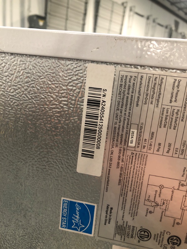 Photo 1 of **SIMILAR ITEMS** Frigidaire Compact Refrigerator with Top Freezer - 2 Door Fridge with 3.2 Cu Ft, Contemporary Series, Platinum