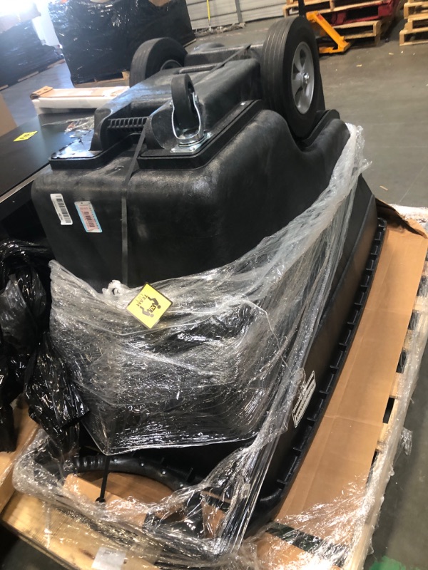 Photo 1 of **MISSING WHEEL***Rubbermaid Commercial Products Tilt Dump Truck/Trash Cart/Garbage Collection/Recycling 1000 lbs Heavy Load Capacity with Wheels Trash Recycling Cart Black Office/Warehouse/Facility Management