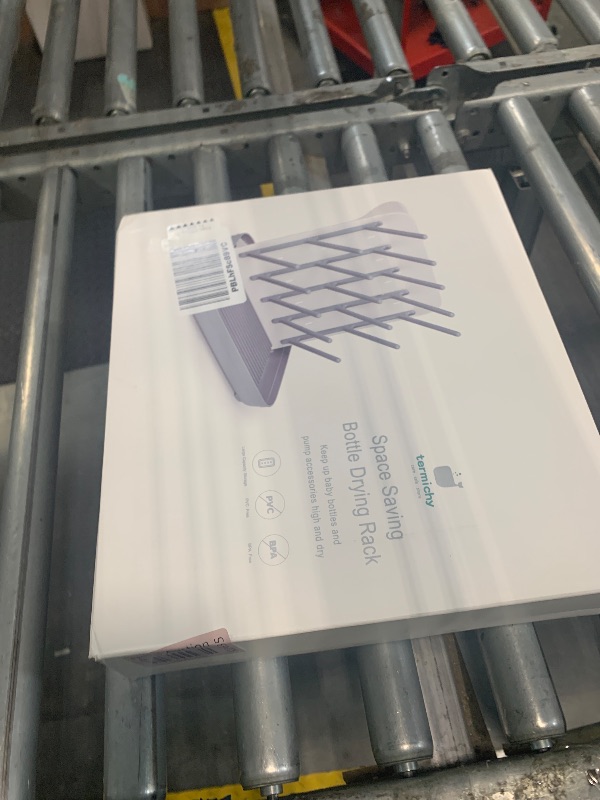 Photo 1 of Termichy Baby Bottle Drying Rack: Large Vertical Bottle Dryer Rack Holder - Space Saving Standing Drying Rack for Baby Bottles and Pump Part Cleaning (Gray)