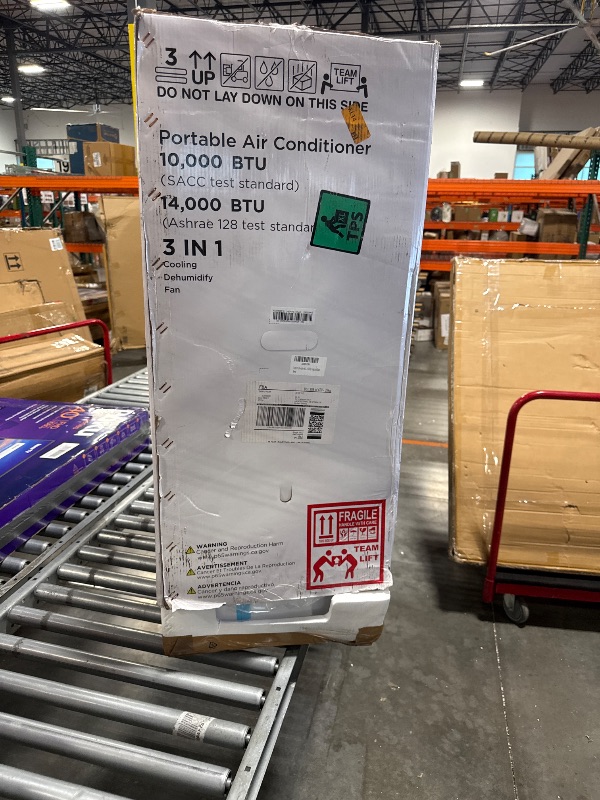Photo 1 of 14,000 BTU Portable Air Conditioner Cools Up to 700 Sq.Ft, 3-IN-1 Energy Efficient Portable AC Unit with Remote Control & Installation Kits for Large Room, Campervan, Office, Temporary Space