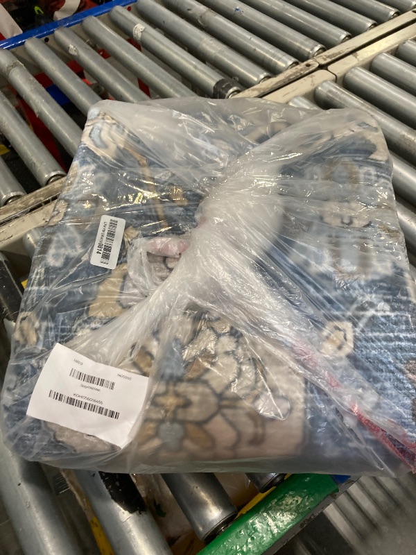 Photo 1 of    RUGSURE Washable Area Rugs - Perfect for Living Room, Bedroom, Kids Room, Nursery - Stain & Water Resistant Non-Slip, Pet & Child Friendly, Vintage Tribal Area Rugs (Navy, 6' x 9')