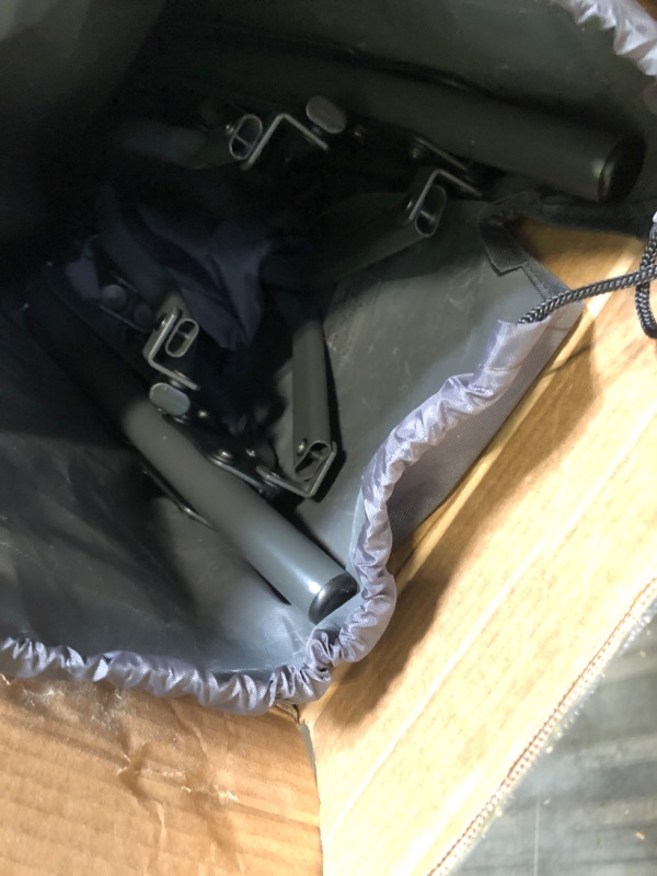 Photo 1 of EVER ADVANCED Oversized Folding Rocking Camping Chair, Padded Portable Rocker Chair for Patio, Lawn and Outdoors, Heavy Duty Hard Armchair for Adults Supports 400lbs, Black