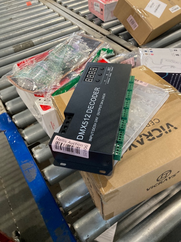 Photo 1 of AZIMOM 24 Channel DMX Decoder Controller with Digital Display DC5V-24V 3A/CH RGB DMX512 led Controller Tape Strip Light Decoder Dimmer