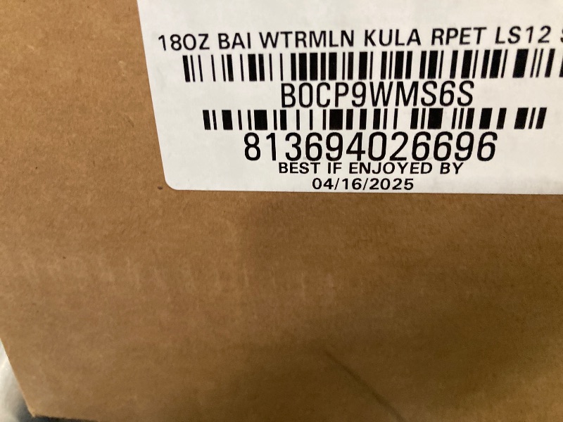 Photo 1 of ** EXPIRED 04/16/2025**
Bai Antioxidant Infused Water Beverage, Kula Watermelon, with Vitamin C and No Artificial Sweeteners, 18 Fluid Ounce Bottle, 12 Pack
