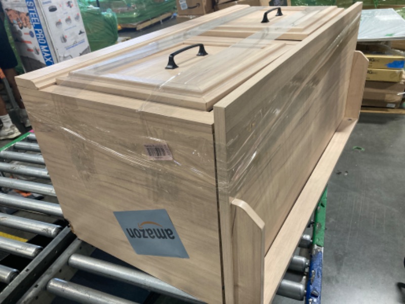Photo 1 of ***MAPLE/BEIGE COLOR*** Woodland 40W Shoe Storage Bench with Doors
