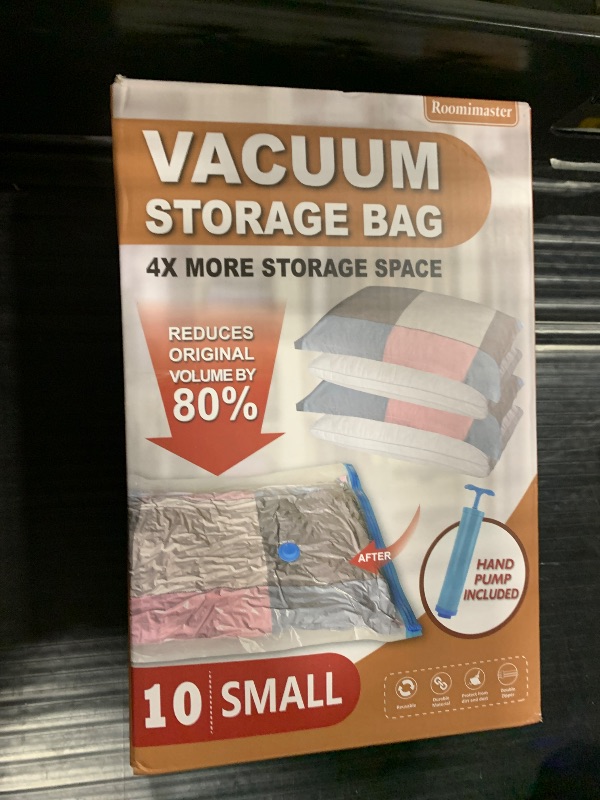Photo 1 of 10 Small Vacuum Storage Bags with Travel Hand Pump, Small Vacuum Seal Bags for Clothing, Space Saver Bags for Clothes