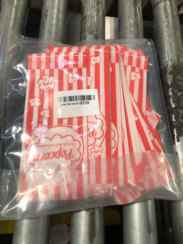 Photo 1 of 100PCS Popcorn Bags Individual Servings - MAQIHAN Disposable Paper Popcorn Bags Party Pop Corn Sleeves Bulk Carnival Halloween Snack Packs Gift Favor Treat bolsas para palomitas Movie Night Supplies
