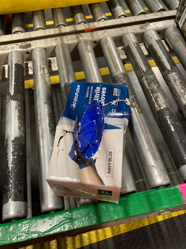 Photo 1 of **open box**Navy Nitrile Medical Gloves X Large, 200 Count - Surgical Grade Latex Free Disposable Gloves X Large Rubber Gloves (Guantes Desechables)