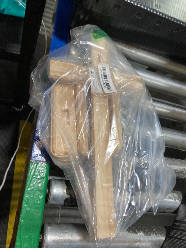 Photo 1 of 16 Inch 4 Pack Wood Cross Unfinished Wooden Crosses Unpainted Tabletop Cross for Crafts