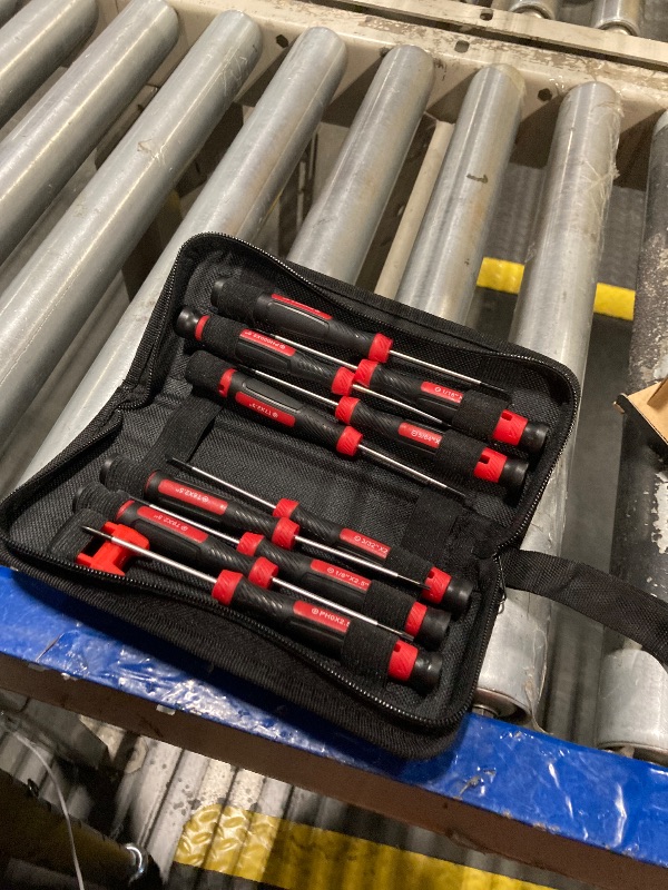 Photo 1 of 11-Piece Precision Screwdriver Set - Magnetic Mini Screwdrivers for Eyeglasses, Watches, Computers, Laptops, Phones - Phillips, Slotted, Torx, Non-Slip Handle, Portable Storage Bag Included