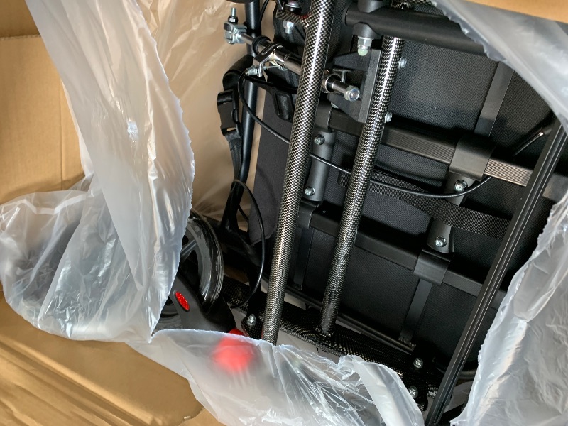 Photo 1 of (18" Seat Width) Portable Transport Wheelchair Foldable Lightweight Travel Wheelchair with Telescopic Handle for Senior and Adults with Handbrakes Support 220lbs