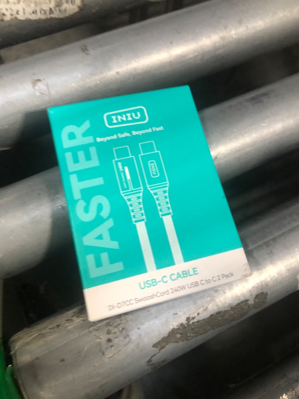 Photo 1 of   INIU Short USB C Cable 1ft, [240W, 2-Pack] Fast Charging USB C to C Cord, Braided Charger Cord Type C for iPhone 16 15 Samsung Galaxy A14 A13 A12 A34 A54 iPad Air MacBook etc.