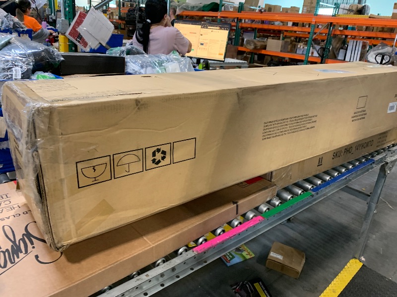 Photo 1 of Plank+Beam 72 Inch Mid Century Modern Dining Table, Solid Wood Kitchen & Dining Room Table for 6, Minimalist Table for Dining Room, Rectangular Dinette Table, Pecan