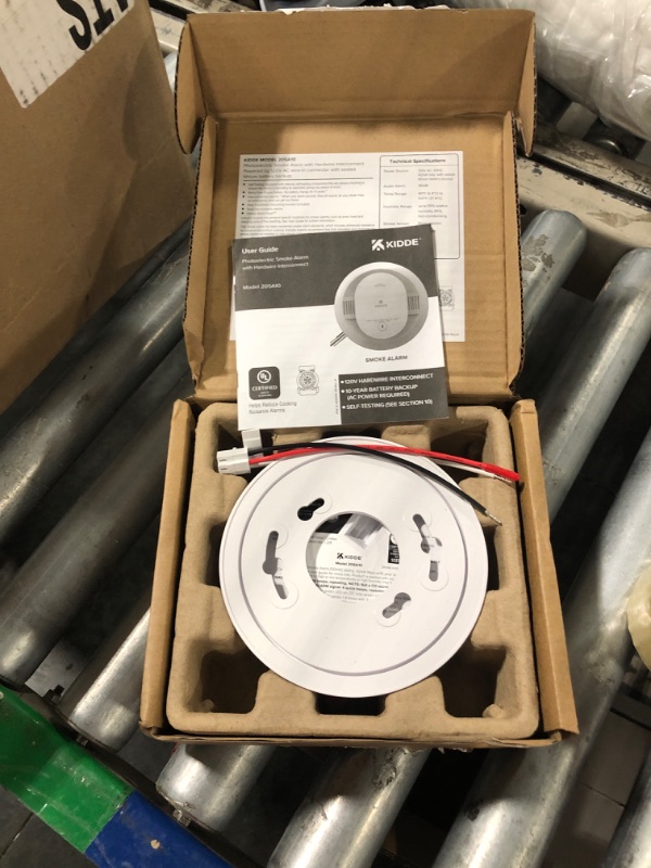 Photo 1 of Kidde Hardwired Smoke Detector, 10-Year Battery Backup, Interconnectable, LED Warning Light Indicators