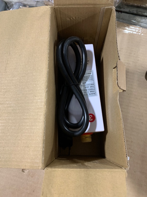 Photo 1 of ECOTINYMACH 110V Tankless Water Heater Electric, 3000W Compact Water Heater Under Sink, Conveniently Convertible Between Fahrenheit and Celsius