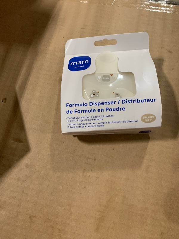 Photo 1 of MAM Baby Spill-Proof Formula Dispenser with Snap-On Lid, Ideal for On-The-Go Feedings, Milk Powder Dispenser for Traveling