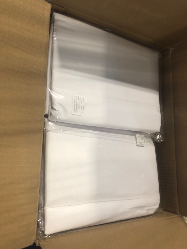 Photo 1 of 10 Pack White Tablecloths for 8ft Rectangle Tables 60 x 126 Inch - Polyester Table Cover Stain and Wrinkle Resistant Washable Fabric Table Clothes for Wedding Party Banquet Reception Restaurant
