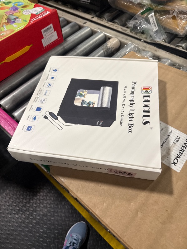 Photo 1 of DUCLUS Light Box Photography, 12"x12" Professional Photo Booth Box with 8 Photo Backdrop, 120 LED Lights Dimmable & high CRI>95 Lightbox for Mini Product Photography: Jewelry, Miniature Models etc.
