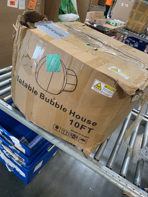 Photo 1 of 10FT Inflatable Bubble House Dome for Kids, Clear PVC Inflatable Bubble House Tent with Tunnel, Bubble Balloon House with 750W Air Blower, 600W Air Pump Inflatable Dome for Party (Clear, 10FT)