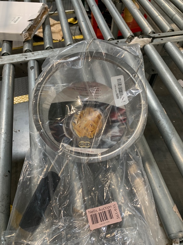 Photo 1 of    Kafoor 9" Large Fine Mesh Strainer with Thermo Plastic Rubber Handle - Sieve Fine Mesh Stainless Steel - Ideal Kitchen Essential to Strain Pasta, Quinoa and Rice