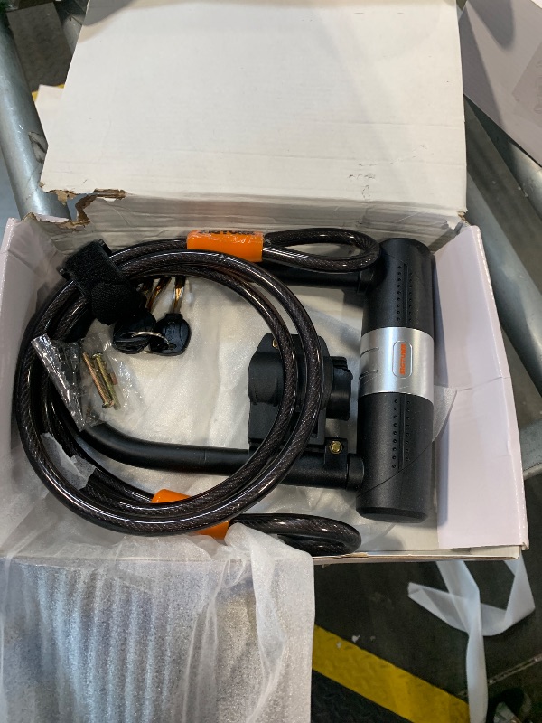 Photo 1 of ***KEYS MISSING
Bike U-Lock - Sigtuna Bike Lock Heavy Duty Anti-Theft with 4ft/1.2m Cable, Bicycle U-Lock with Sturdy Mounting Bracket for Mountain Bikes, Ebikes, Scooters