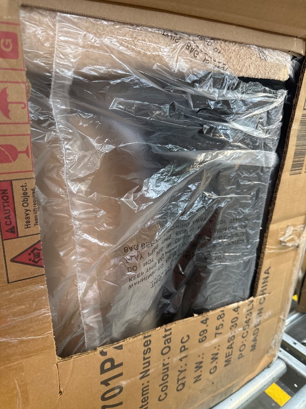 Photo 1 of 360° Swivel Rocking Recliner Glider Chair, Fluffy Boucle Upholstered Reclining Nursing Chair with Footrest for Living Room, Office, Bedroom, Ergonomic High Backrest, Padded Armrest and Metal Base