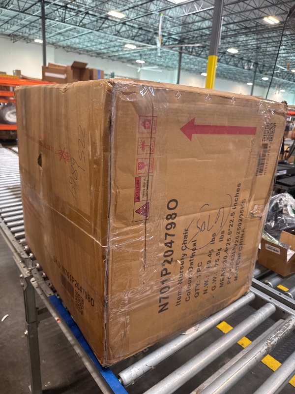 Photo 1 of 360° Swivel Rocking Recliner Glider Chair, Fluffy Boucle Upholstered Reclining Nursing Chair with Footrest for Living Room, Office, Bedroom, Ergonomic High Backrest, Padded Armrest and Metal Base