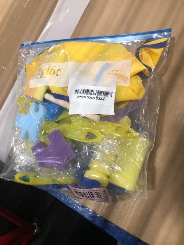 Photo 1 of    EVNEED Paint Sponges for Kids,29 pcs of Fun Paint Brushes for Toddlers.Coming with Roller,Flower Pattern Brush, Brush Set, Long Sleeve Waterproof Apron with 3 Roomy Pockets.