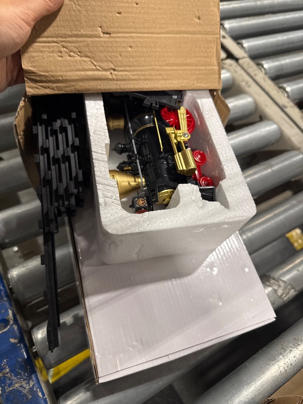 Photo 1 of Remote Control Train Set for Kids Electric Steam Engine Locomotive, Cargo Car & Tracks,Trains w/Realistic Smoke,Sounds & Lights,Rechargeable Birthday Gifts for 3 4 5 6 7+ Years Old Boys Girls