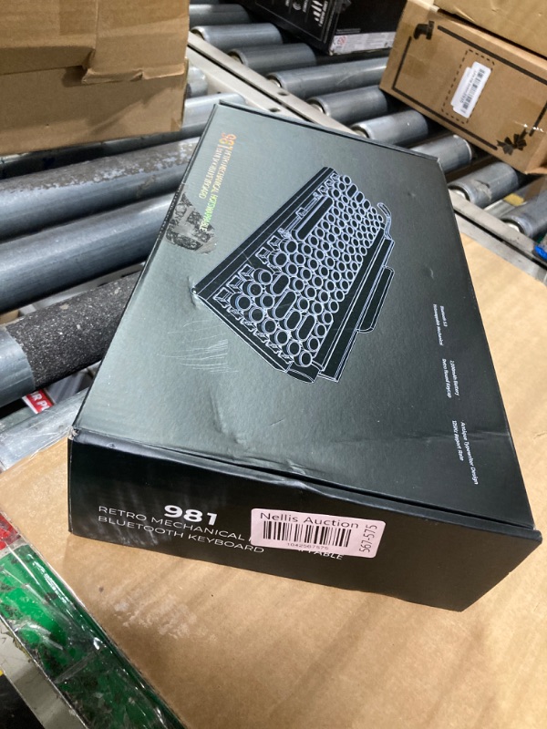 Photo 1 of Retro Typewriter Keyboard Wireless Mechanical Keyboard, 83-Key Blue Switches Bluetooth 5.0 Vintage Punk Round Keycap, 14 Modes LED Backlight, Type-C, Compatible with PC/Laptop/Mac/Pad/Phone, White