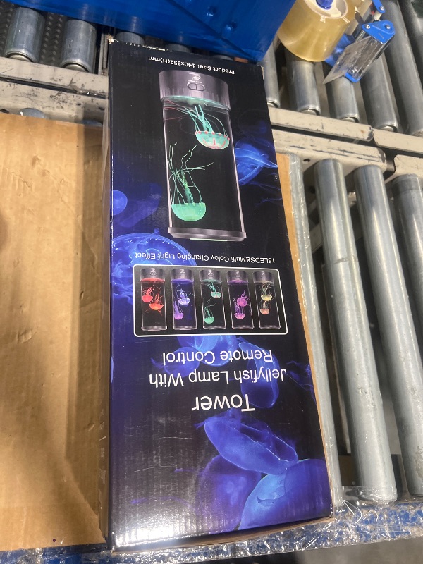 Photo 1 of Lightahead LED Jellyfish Aquarium Lamp Round with 18 LEDs & Vibrant Multi Color Changing Light Effects. The Ultimate Large Sensory Synthetic Jelly Fish Tank Aquarium Mood Lamp. Ideal Gift (Large)