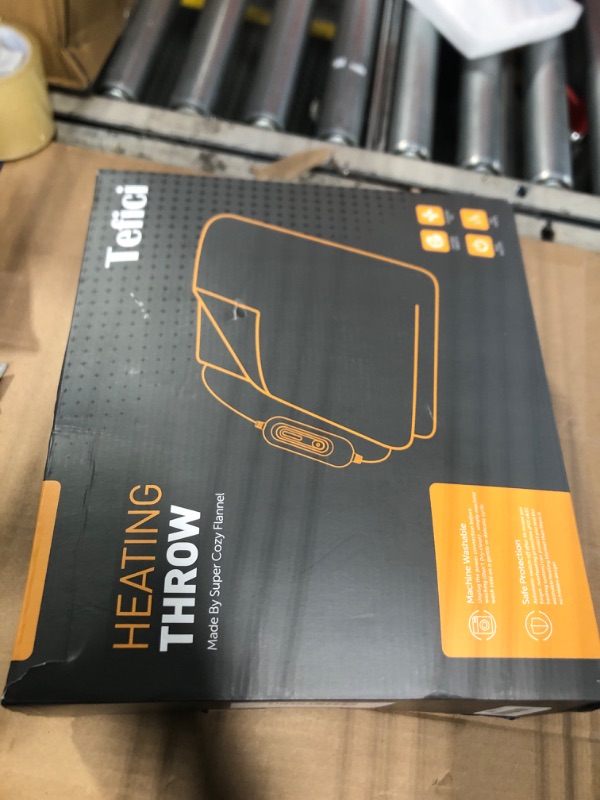 Photo 1 of Tefici Electric Heated Blanket Throw, Super Cozy Soft 2-Layer Flannel 50" x 60" Heated Throw with 3 Heating Levels & 4 Hours Auto Off, Machine Washable, ETL&FCC Certified, Home Office Use,Camel
