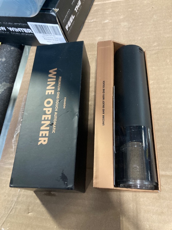 Photo 1 of VINABON Electric Wine Opener - Premium 2025 Rechargeable Wine Bottle Opener Corkscrew with Foil Cutter, One-Touch Automatic Operation & LED Lights. Includes Wine Guide eBook