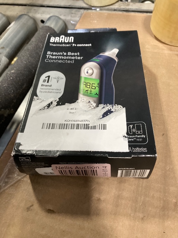 Photo 1 of Braun ThermoScan 7+ Connect Digital Ear Thermometer - Family Care App Compatible, Age Precision Technology, Color-Coded Display, No. 1 Brand Recommended by Pediatricians, FSA and HSA Eligible