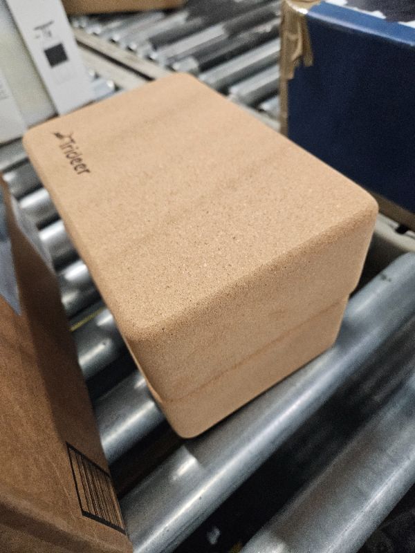 Photo 1 of **USED**
 Trideer Cork Yoga Blocks, 2 Pack Natural Cork Blocks, High Density with Non Slip Surface, Eco-Friendly Accessories and Ideal for Yoga, Pilates, Stretching