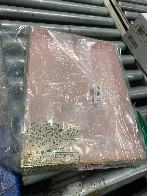 Photo 1 of *HAS SCRATCH NEXT TO ONE OF THE HANDLES* MAONAME Pink Serving Tray with Handles, Rectangular Decorative Tray, Modern Coffee Table Tray, Plastic Ottoman Tray for Bathroom, Decor, 15.7” x 11.8” x 1.57"