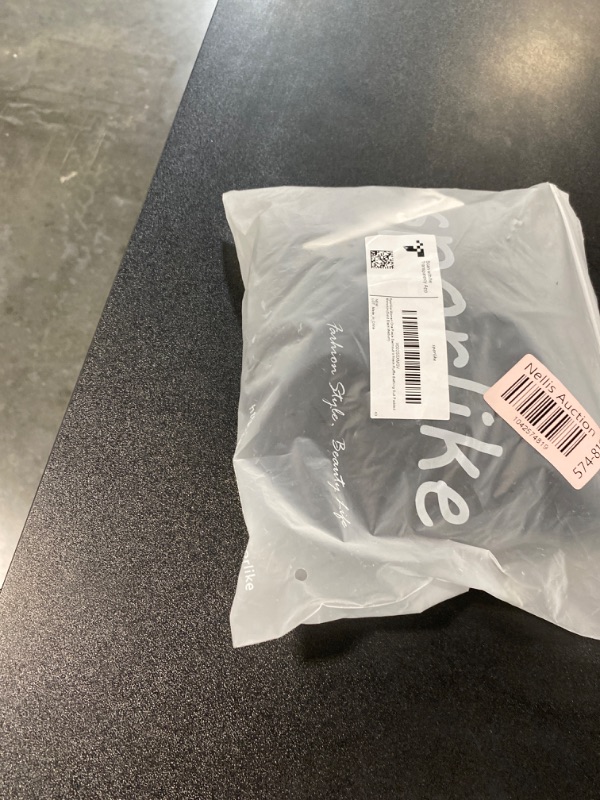 Photo 1 of SPORLIKE Women One Piece Swimsuit V-Neck Ruffle Bathing Suit Padded Monokini(Black,Medium)