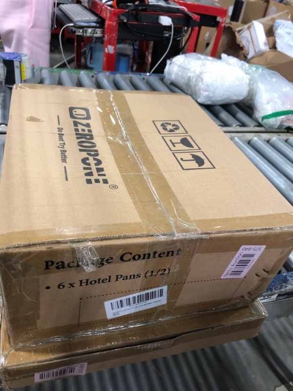 Photo 1 of 3 pack ZeroPone Hotel Pan 2.5" Deep Steam Table Pan 3Pack 1/2 Size Hotel Pan 22 Gauge Stainless Steel Anti Jam Steam Table Pan