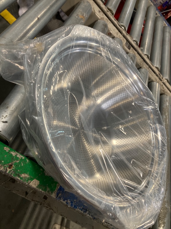 Photo 1 of 304 Stainless Steel Microporous Colander with Handle, Rice Washers Microporous Strainer Set For washing vegetables, fruits and rice, and draining cooked pasta.