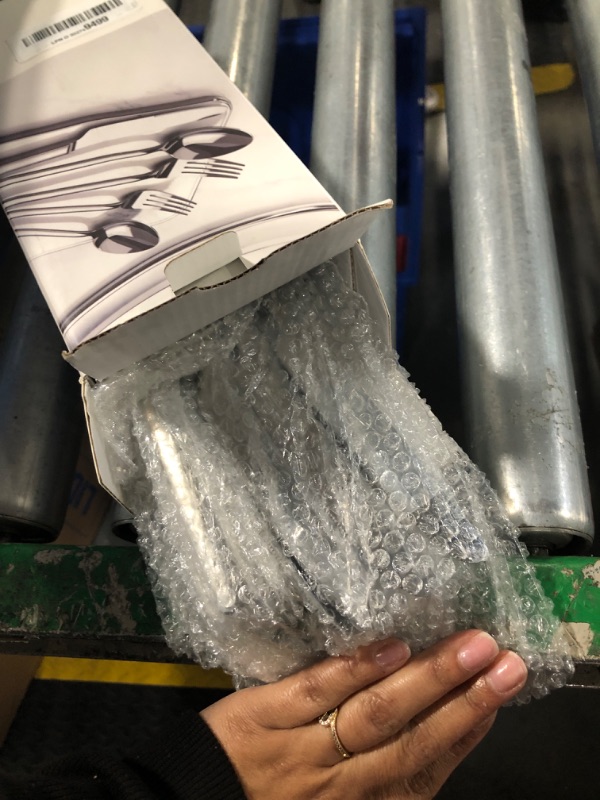 Photo 1 of 40 Piece Silverware Set, KINGSTONE Flatware Set for 8, 18/10 Stainless Steel Cutlery Set Mirror Polished Modern Design Dishwasher Safe