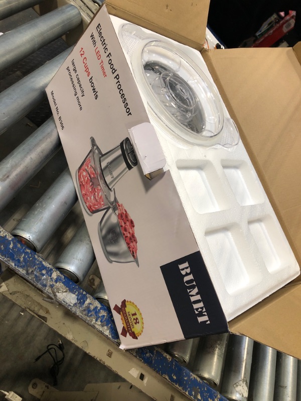 Photo 1 of Electric Food Processor Meat Grinder 800W 2x12cups LED Timer Electric Food Chopper Vegetable chopper 3 layers 6 blades for Mincing Puree for home use kitchen aid for pet food,baby food by BUMET