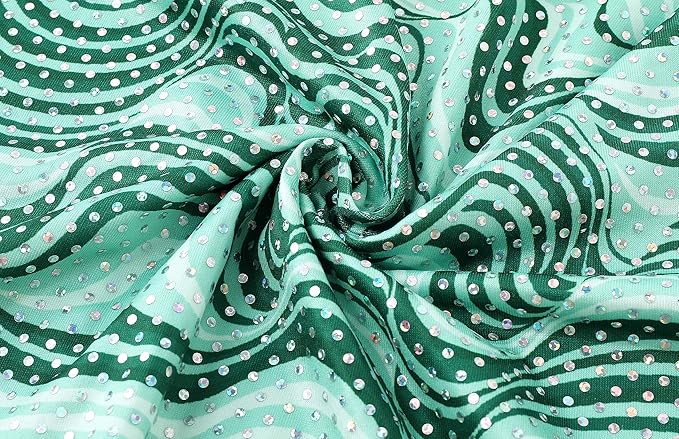Photo 1 of 9 Pcs Womens 1920s Flapper Dress Costume Set, Vneck Sequin Beaded Swing Fringed Flapper Dress with Roaring 20s Accessories (Green,X-Large)